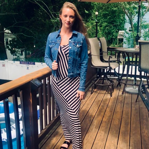 BLACK & TAN MAXI DRESS - Picture 2 of 4